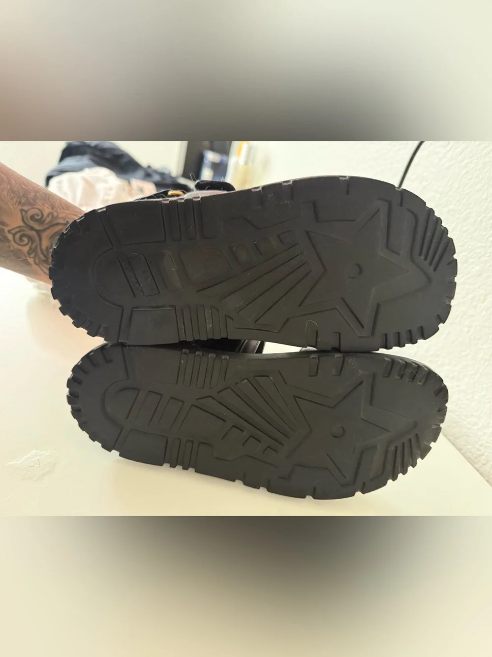 Dior Dioract Black Lambskin Velcro Sandals 37.5